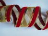 velvet/net fabric ribbon with ultrasonic piped wire edge
